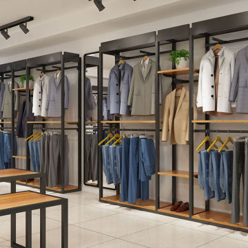Kleidungsständer Display -Racks für Herrenkleidung, Hosen und Schuhgeschäfte