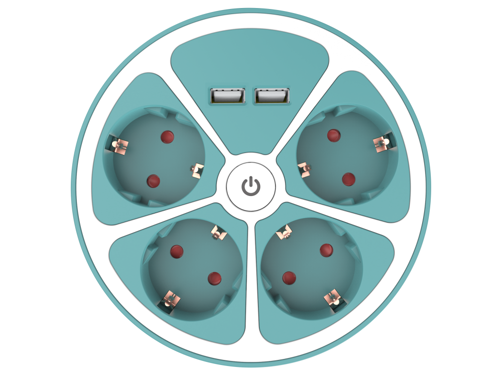 แถบพลังงานใหม่ 4 ช่องทางกับ USB
