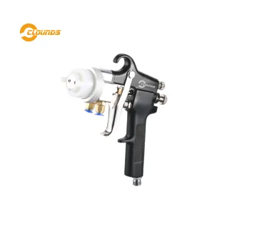 SAT1182 CLOUDTOP Power Tools Chrome Silver Chemical Painting Gun with Dual Nozzle