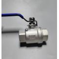 stainless steel two piece threaded body ball valve