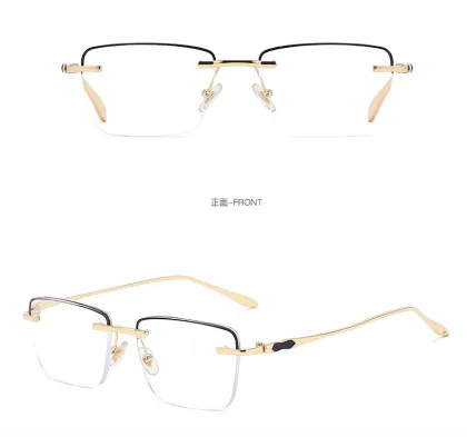 BizMetal Reading Glasses: Anti Blue Light Rimless Reading Glasses for Business Professionals