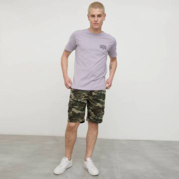 Pantalon court à base de camouflage décontracté et de poche