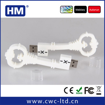 China ShenZhen business gifts PVC usb key shaped stick flashdrive