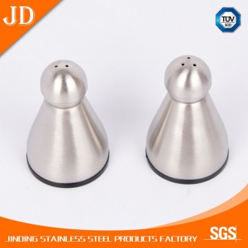 stainless steel empty decorative salt spice grinders shaker condiment food container / jar with flip top cap set