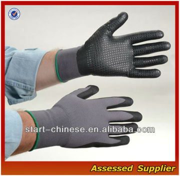 Heavy Duty newly nitrile coated gloves/nitrile palm coated gloves/nitrile coated gloves/nitrile coated working gloves