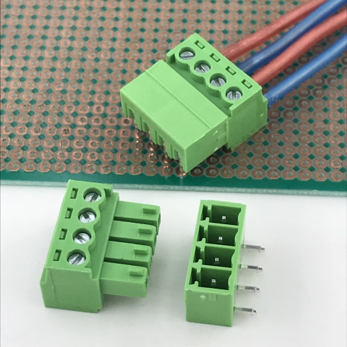 Bloco de terminais de contato de 4 vias PCB