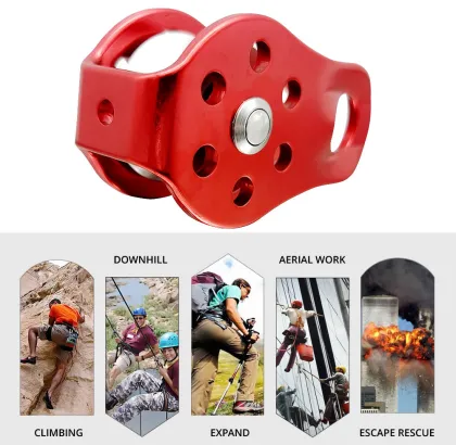 Single Pulley for Mountaineering Rope Transportation