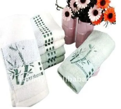 Bamboo leaves bamboo fiber towel