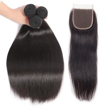 Big Deal 16 18 20 22 Inch Brazilian Straight Human Hair Weave,Overnight Shipping Bundles And Closure,Free Weave Hair Packs