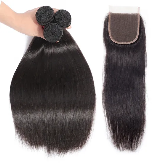 Big Deal 16 18 20 22 Inch Brazilian Straight Human Hair Weave,Overnight Shipping Bundles And Closure,Free Weave Hair Packs