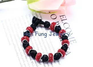 Fashion Sculpey Fimo Clay Shamballa Bead Bracelet Friendship Jewelry for gifts NP10080