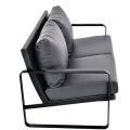 Metal Leather Multi-person Two-seater sofa Restaurant Chairs