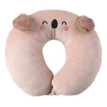 Pink koala stuffed U-shaped pillow neck protector