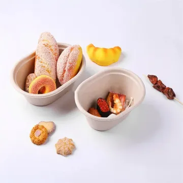 Disposable Sugarcane Bagasse Pulp Molded Salad Bowl