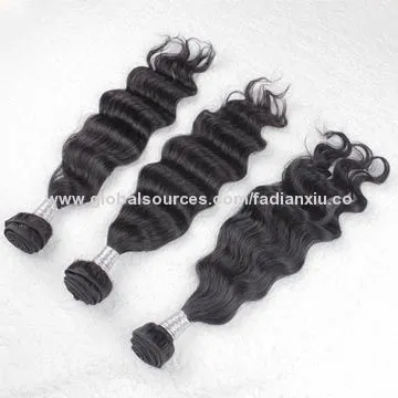 Natural Black Human Indian Hair Weaves, Natural Wave, Body Wave, Straight, Curly Available