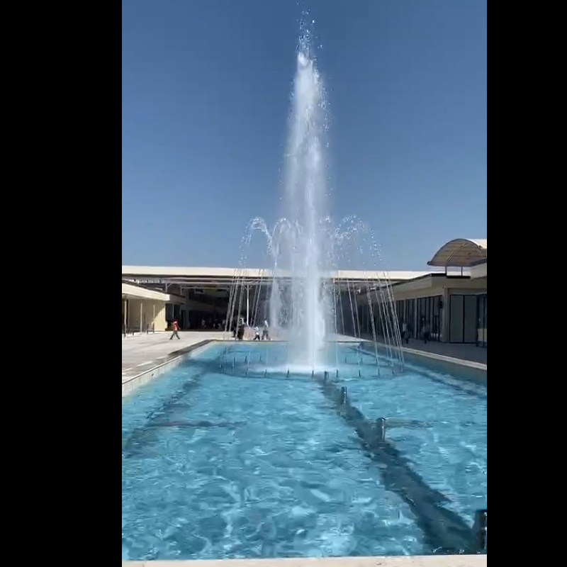 Beautiful Uzbekistan pool fountain and Waterfalls