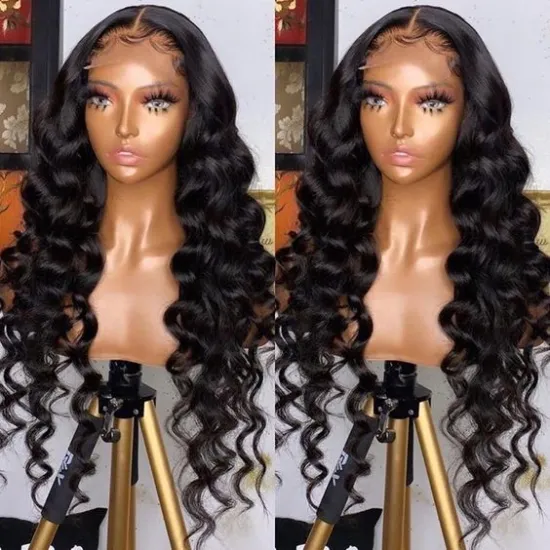 Brazilian transparent HD lace front wigs water deep wave Indian virgin pre-plucked human hair wigs yexin for black women