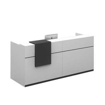 Modern White Wooden Small Salon Reception Desk