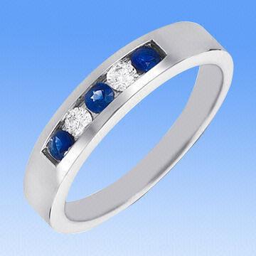 925 Sterling Silver Ring with Semiprecious Stone, OEM Orders are Welcome