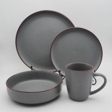 16pcs Color Glaze Set Set/ роскошный керамический ужин