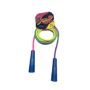 Rainbow Adjustable Toddler Skipping Rope with Plastic Handles: Perfect for Outdoor Fun, School Sports, and Parties