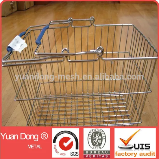Metal Wire Supermarket Shopping Basket