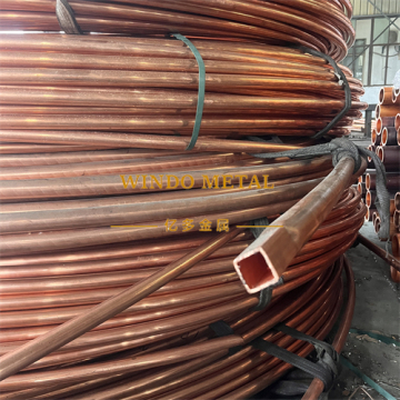 Round vs square copper tube in coil for heating