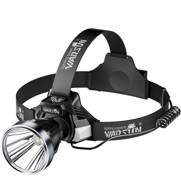 WARSUN JGT01 - High-Intensity 5000 Lumen Headlamp with Multiple Light Sources, IP55 Rating and TYPE-C Charging Port