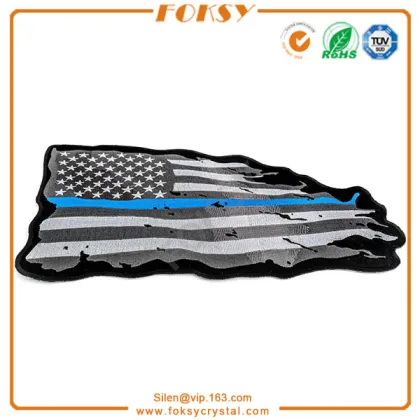 Black American Flag embroidery patch custom