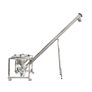 Vibrating Salt Sugar Grain Auger Elevator Feeder Cement Powder Spiral Inclined Screw Conveyor Machine