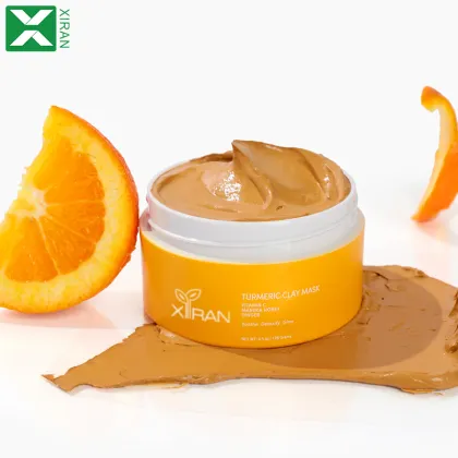 Organic Turmeric Clay Mask for Skin Brightening, Acne & Blackhead Removal