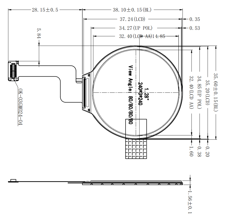 1.3 inch 240*240 Round Display