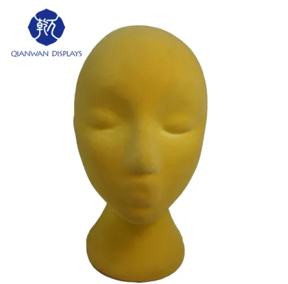 Cheap human hair foam mannequin head with shoulders