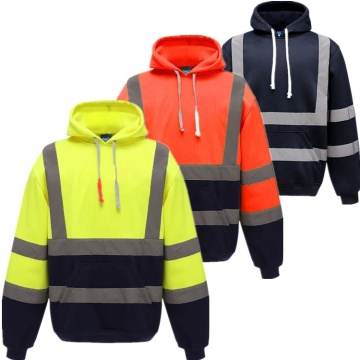 hoodies สะท้อนแสงสูงสำหรับคนงานก่อสร้าง - โลโก้ที่กำหนดเอง OEM