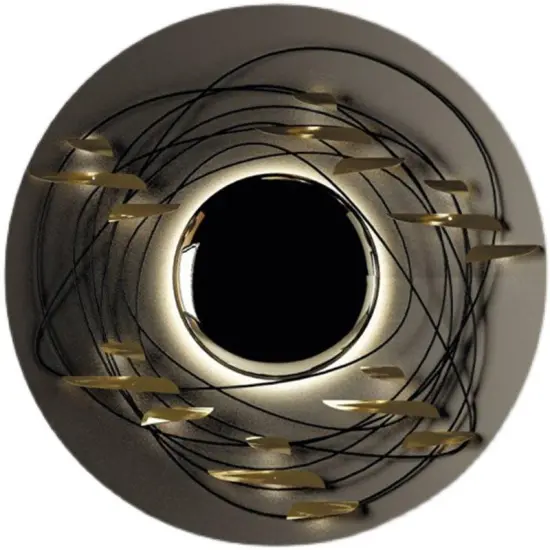 INSHINE Black Line Round Metal Wall Lamp