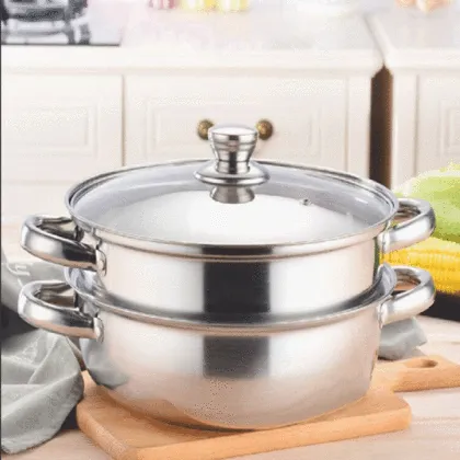 Stainless Steel Steamer Double-layer Soup Steaming pot