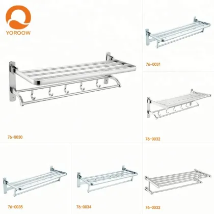 Customized Space Aluminum Rose Gold Bathroom Towel Rack