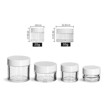 PS Round Clear Jar 15ml - 50g Heavy-Wall Plastic Container