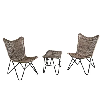 KD Butterfly Chair with Foot Stool Outdoor Furniture Fabric