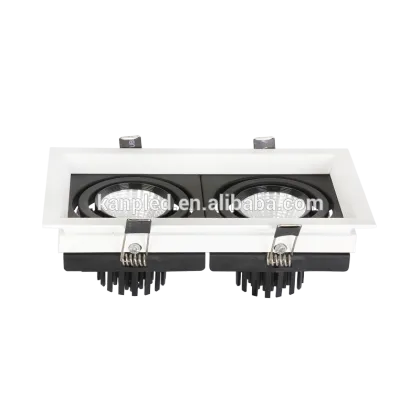 10W White Frame Double Head MR16 Adjustable Recessed COB Led Downlight