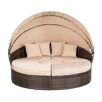 Outdoor Patio Furniture: Wicker, Rattan Daybeds, Round Loungers with Retractable Canopies