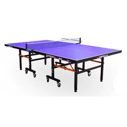 Double Fish Factory MDF Board Foldable Ping pong Tennis Table - Indoor Movable Table Tennis Table with Wheels