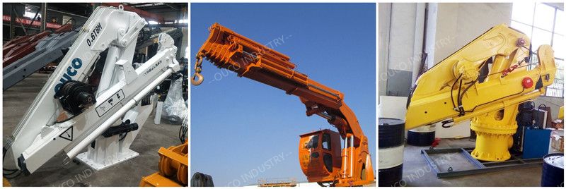 folding boom and telescopic crane