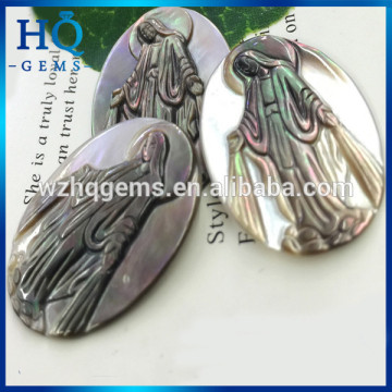 oval cut smooth natural abalone shell for fine jewelry