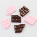 Bonita estatuilla de chocolate de resina rosa, miniaturas 3D, adornos de cabujón con parte trasera plana, álbum de recortes, accesorios para dijes de limo Diy