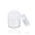 White color acrylic airless press jar