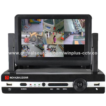 7" 8CH LCD Monitor with H.264 DVR, Built-in 4/8ch-2ch with HDMI