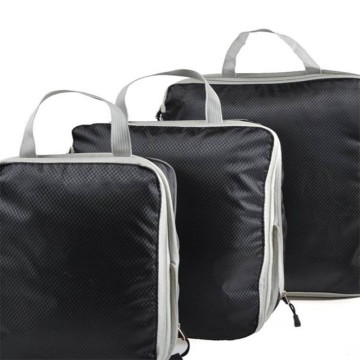 Waterproof 3Pc Set Packing Cubes Travel Carry On Luggage Organizers Storage Bags Compression Travel Essentials Luggage Suitcase