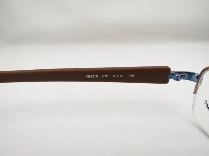 Half Rimless Red Ray Ban Glasses Frames For Women Rb6218 2691 51-18-140