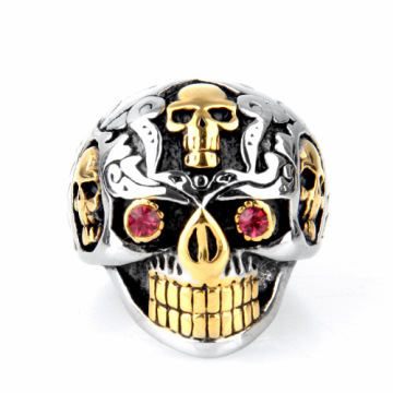Retro Style Sweatproof Titanium Steel Skull Ring